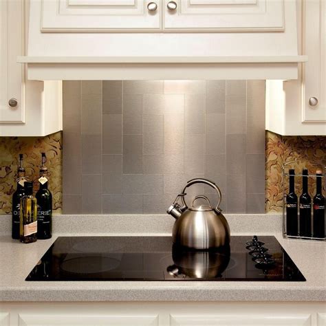 hammered stainless steel backsplash